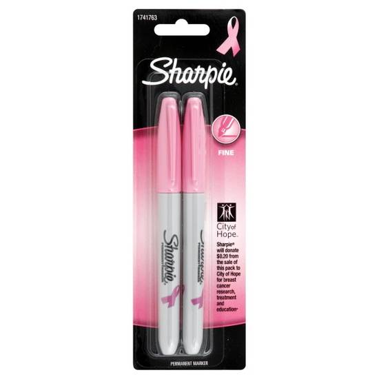 Sharpie Fine Pink Permanent Marker (2 ct)