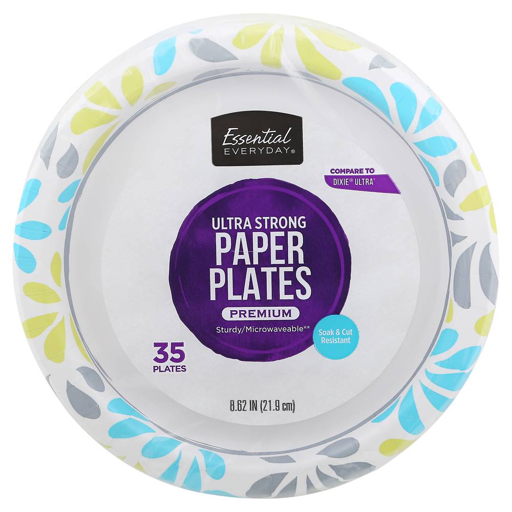 Essential Everyday Ultra Strong Designer Paper Plates (35 ct)