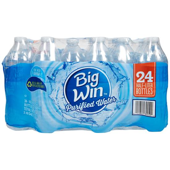 Order Big Win Purified Water, 16.9 fl oz - 24 ct food online from Rite Aid store, Shawnee on bringmethat.com