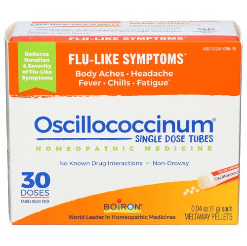 Boiron Oscillococcinum Single Dose Tubes For Flu-Like Symptoms (30 ct)