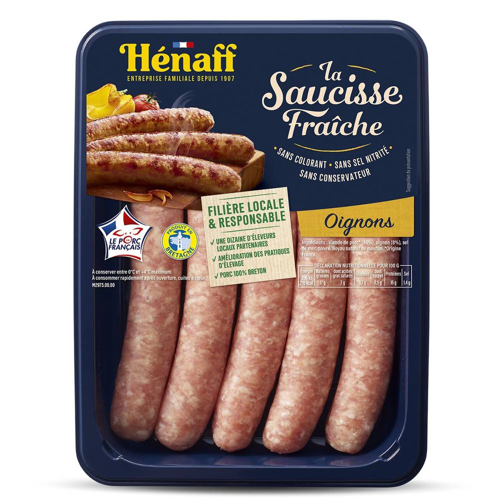 Hénaff - Saucisses aux oignons