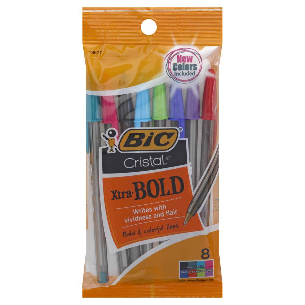 BiC Cristal Xtra Bold Ball Pens, Assorted (8 ct)