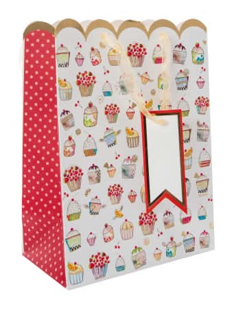 Scallop Edge Medium Gift Bags 7in x 9in Mini Cupcake