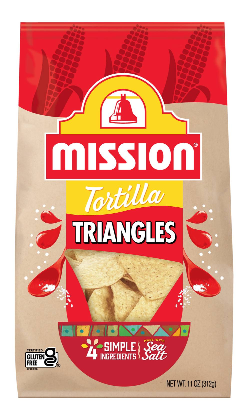 Mission Triangles Tortilla Chips, Sea Salt (11 oz)