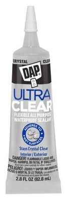 DAP Global Inc. Ultra Clear Flexible All Purpose Waterproof Sealant (2.8 fl oz)