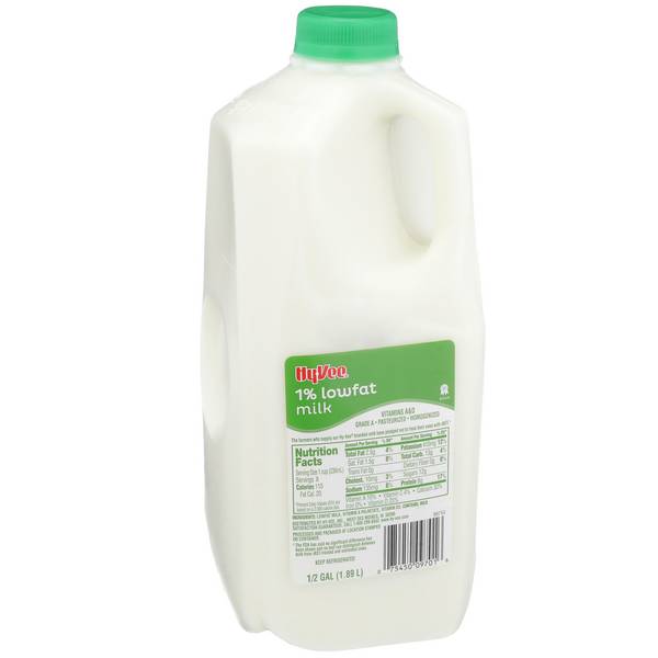 Hy-Vee 1% Lowfat Milk (0.5 gal)