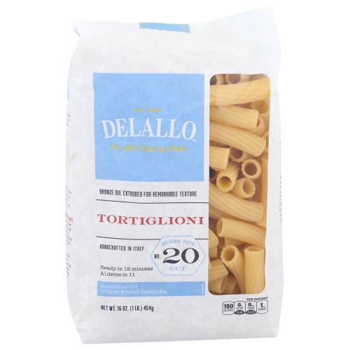 Delallo Tortiglioni Pasta