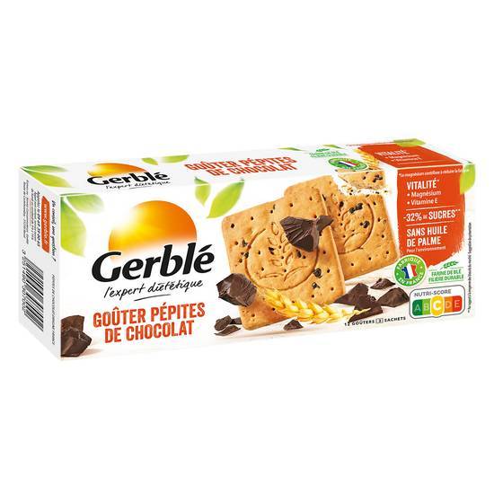 Gerblé biscuits goûter aux pépites de chocolat (12 pièces)