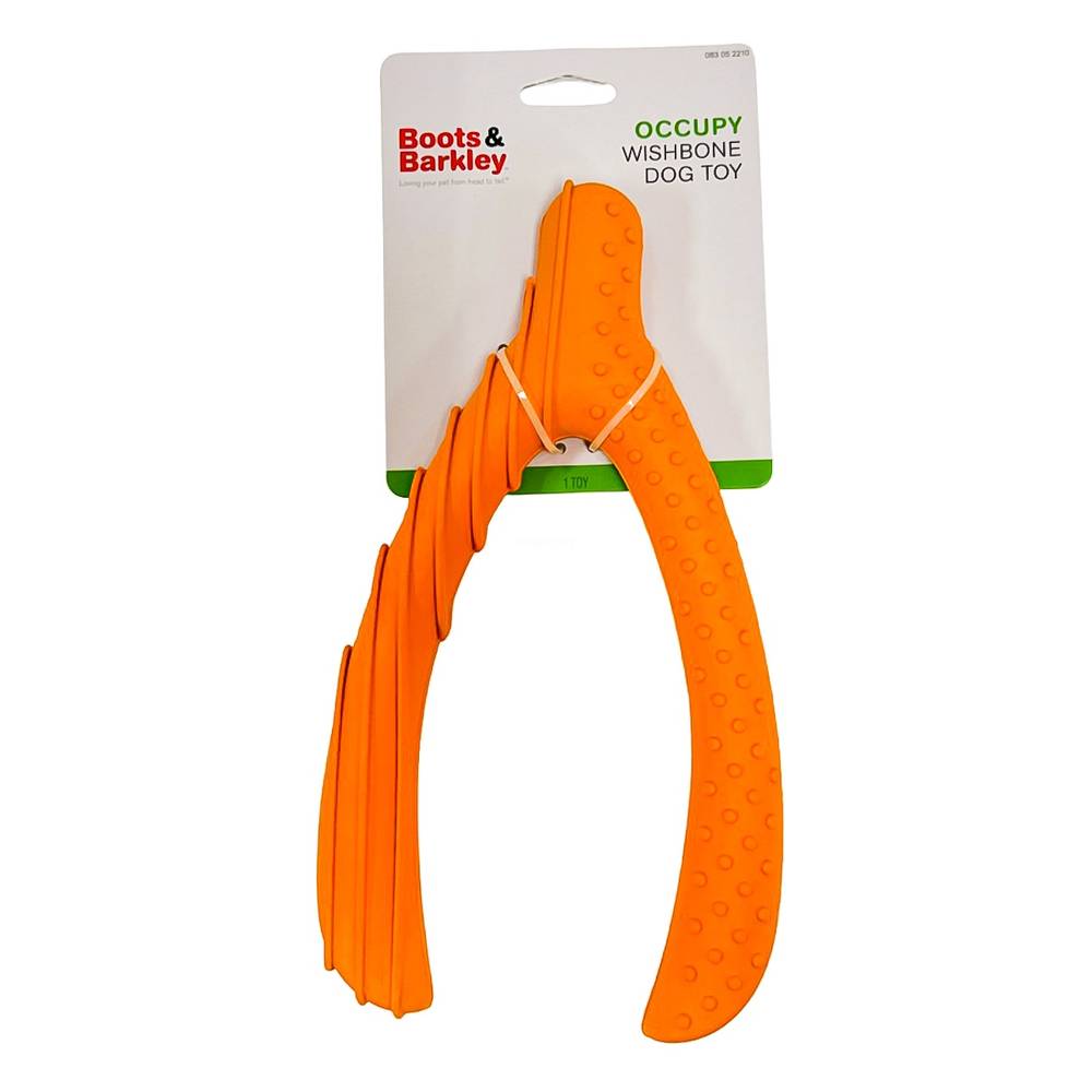 Boots & Barkley Wishbone Dog Toy (orange)