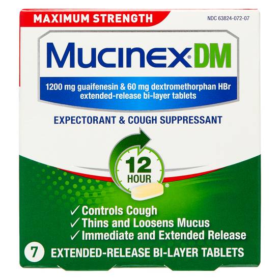 Mucinex DM 12-Hour Max Strength Extended Release Tablets 7ct