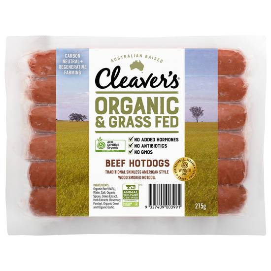 Cleaver's Organic Beef Hot Dogs