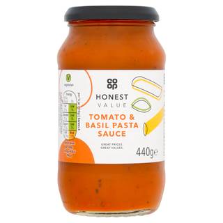 Co-op Honest Value Tomato & Basil Pasta Sauce 440g