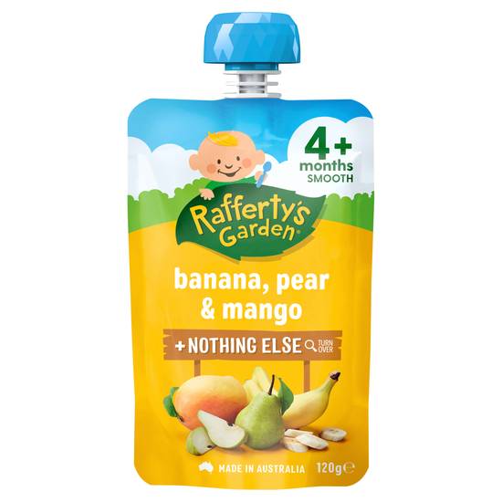 Rafferty's Garden Banana Pear & Mango Baby Food Puree Pouch 4+ Months 120g