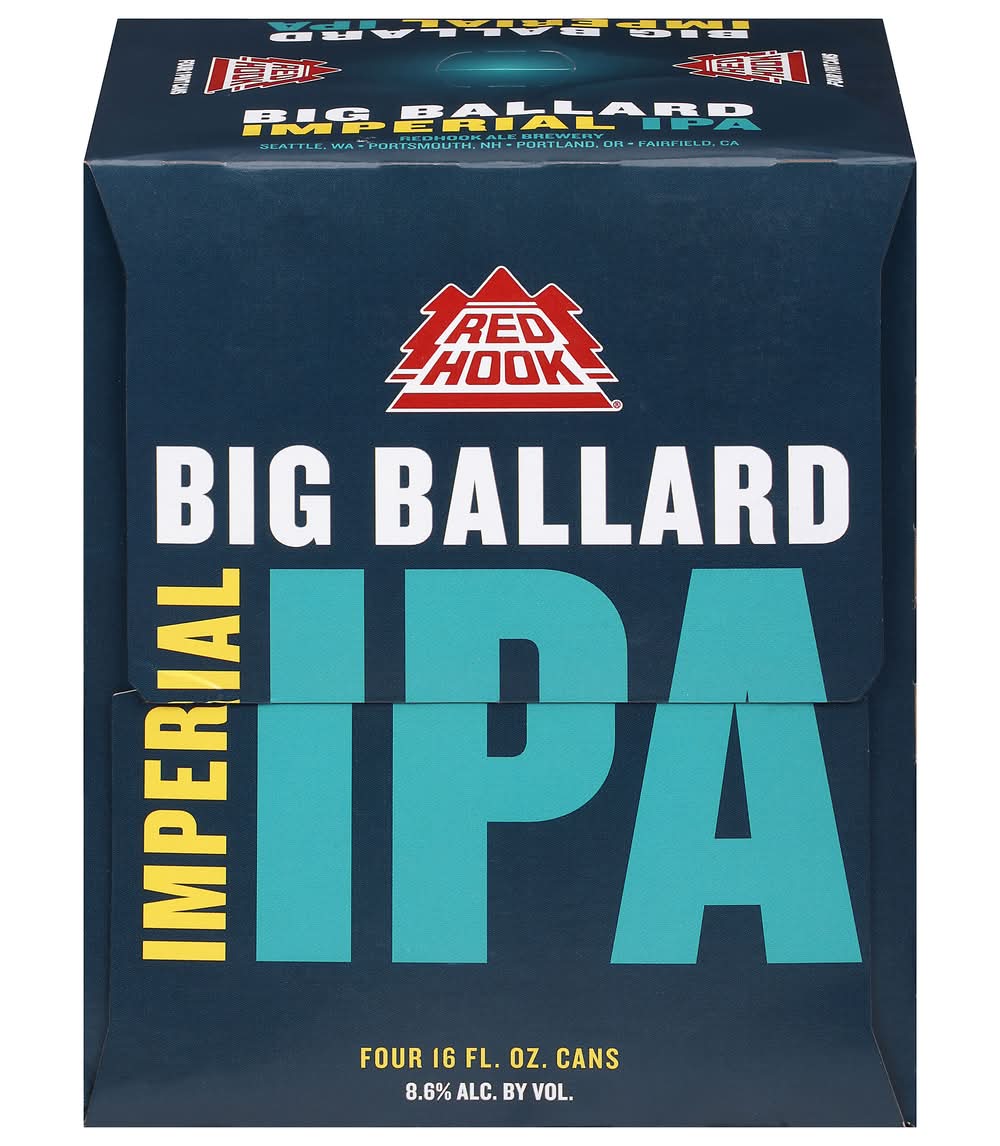 Redhook Big Ballard Imperial Ipa Beer (4 x 16 fl oz)
