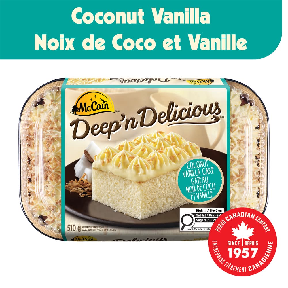 McCain Deep'n Delicious Cake, Coconut Vanilla (510 g)