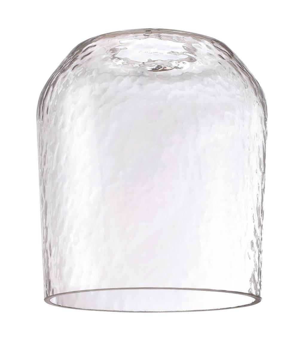 Style Selections 5.25-in x 4.63-in Bell Clear Hammered Clear Glass Vanity Light Shade with 2-1/4-in Straight-type fitter | N283H