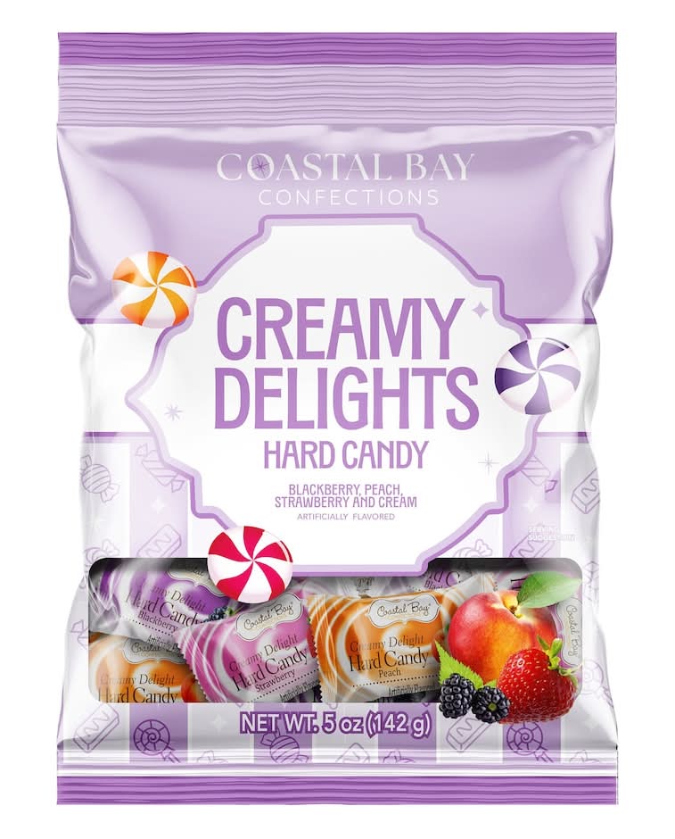 Coastal Bay Confections Creamy Delights Hard Candy, Assorted Flavors, 5 Oz