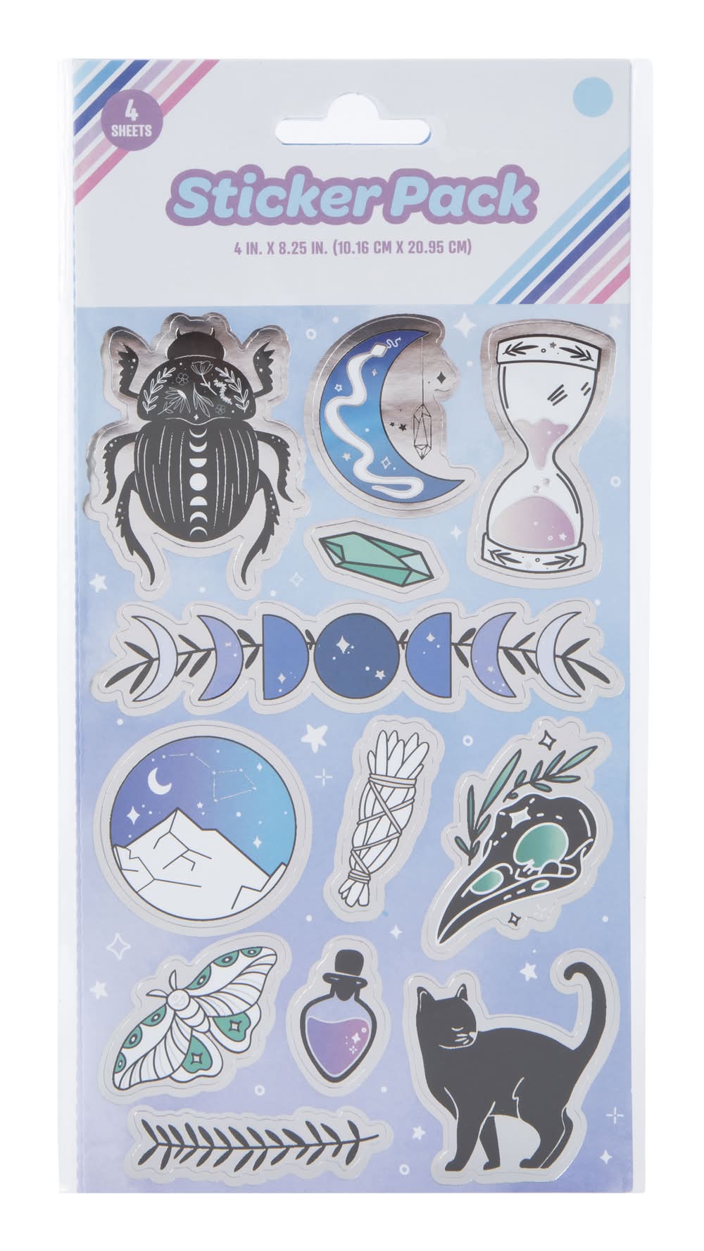 Assorted Stickers 4-Sheet Set Dark Purple