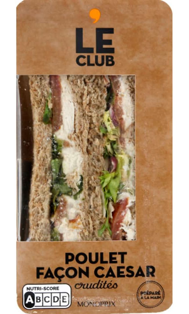 Monoprix - Le club poulet façon caesar (180g)