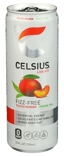 Celsius Peach Mango Green Tea Energy Drink