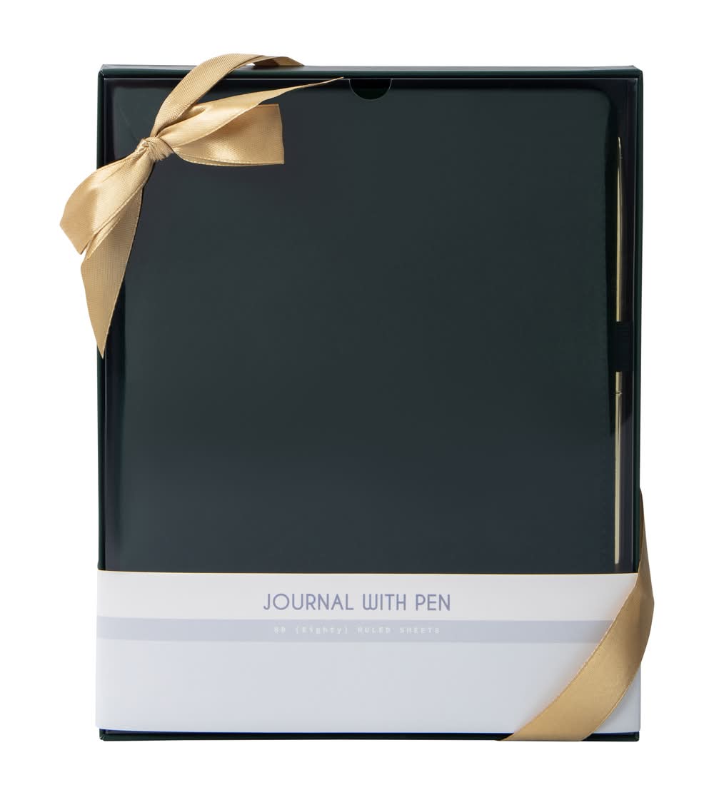 Journal With Pen Green