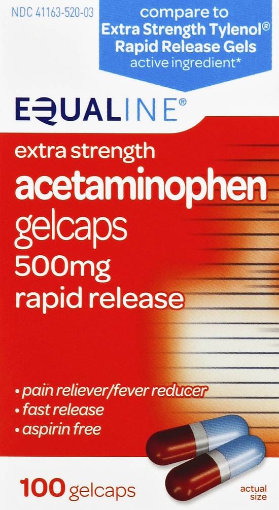 Equaline Acetaminophen 500 mg Pain Reliever & Fever Reducer (100 ct)