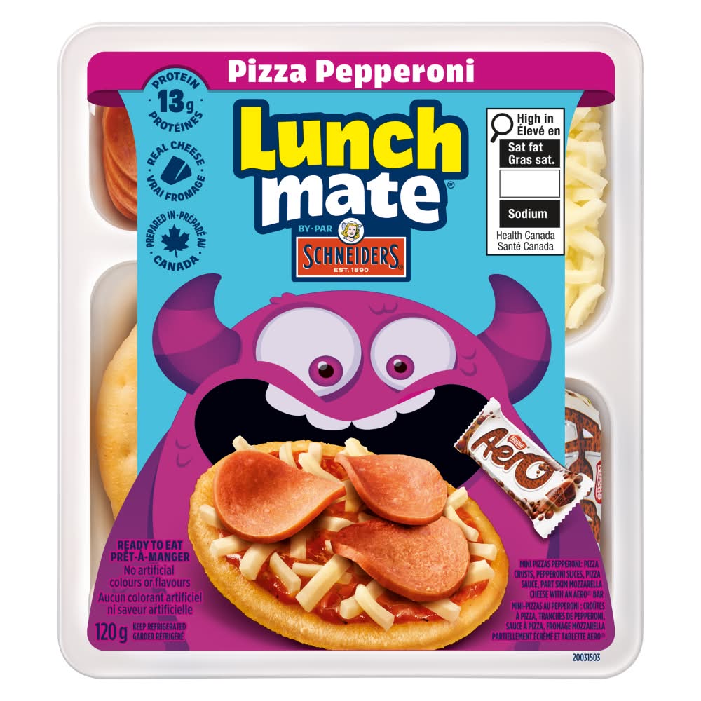 Schneiders Lunch Mate Pizza Kit, Pepperoni (120 g, 3 ct)
