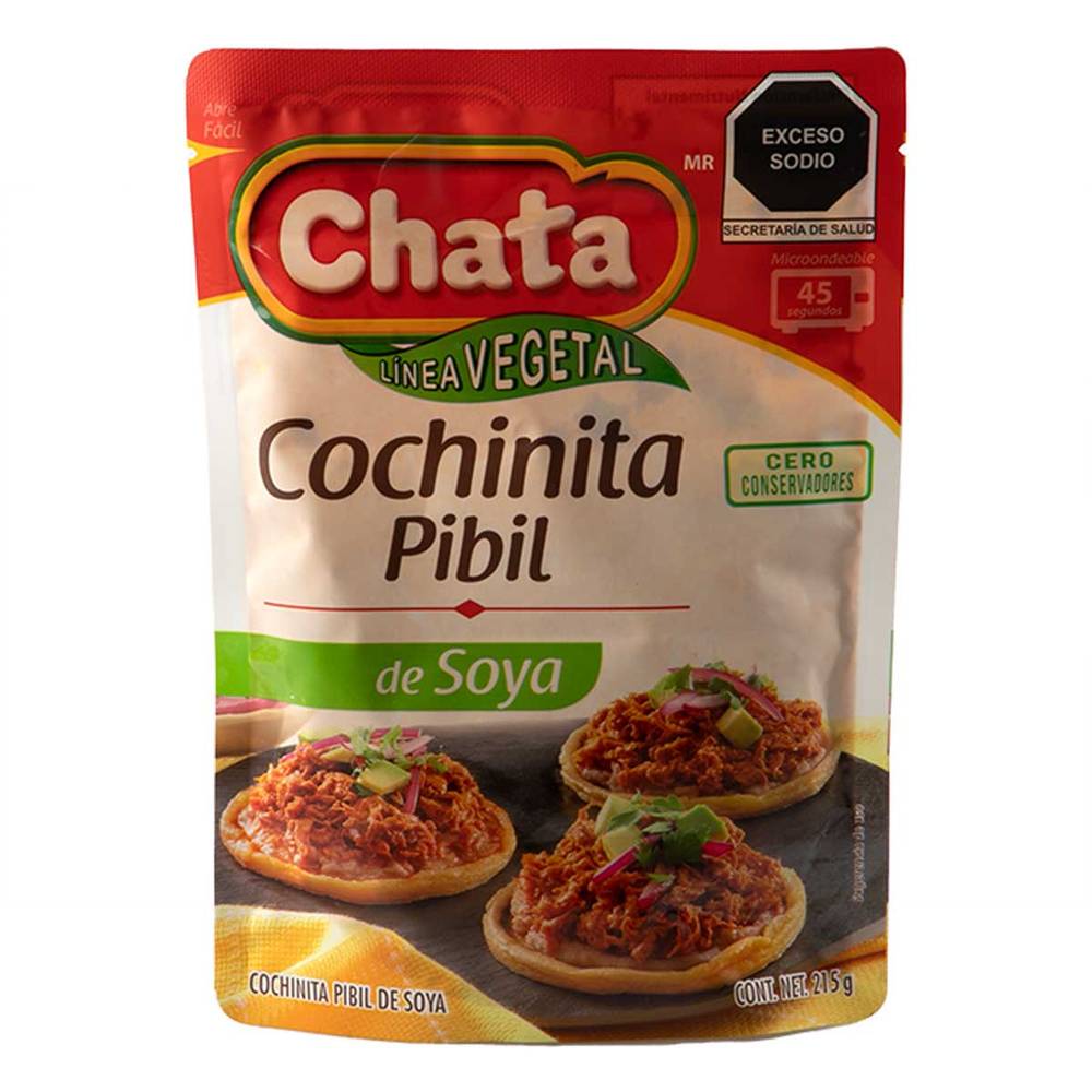Chata · Cochinita pibil de soya (215 g)