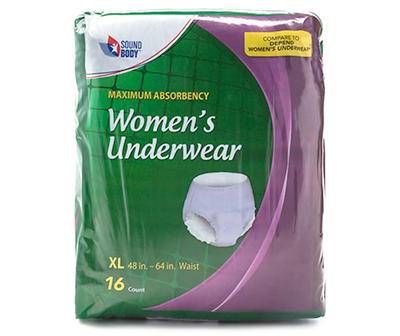 Sound Body Women's Extra Protective Underwear (xl 48 in-64 in)