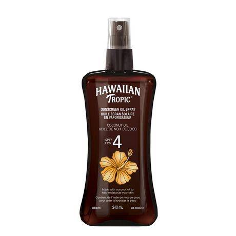 Hawaiian Tropic Sunscreen Coconut Oil Spray Spf 4 (240 ml)