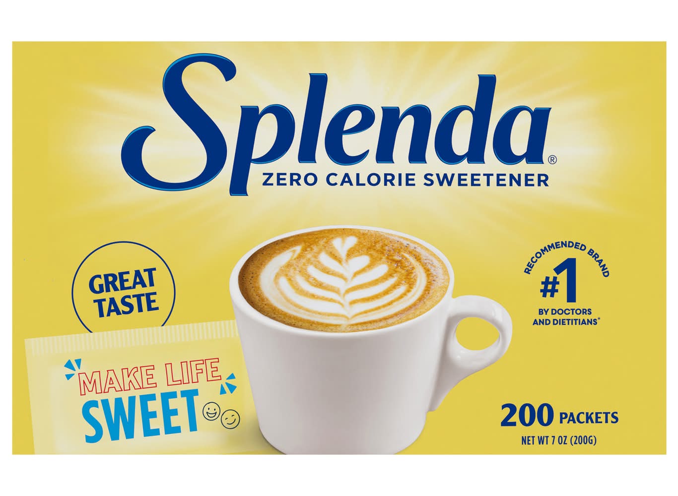 Splenda Zero Calorie Sweeteners (7 oz, 200 ct)