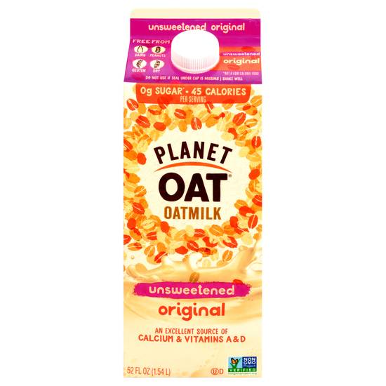 Planet Oat Unsweetened Original Oatmilk (52 fl oz)