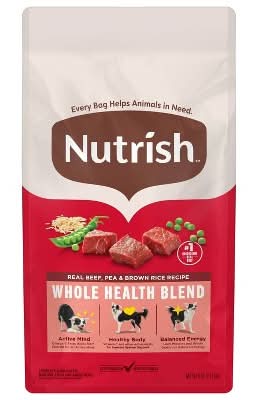 Nutrish Whole Health Blend Real Beef Pea & Brown Rice Dry Dog Food (6 lbs)