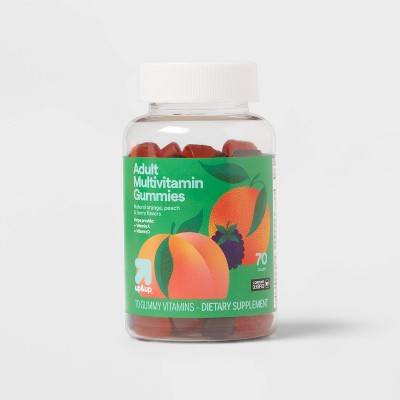 up&up Adult Multivitamin Gummies, Orange-Peach-Berry (70 ct)