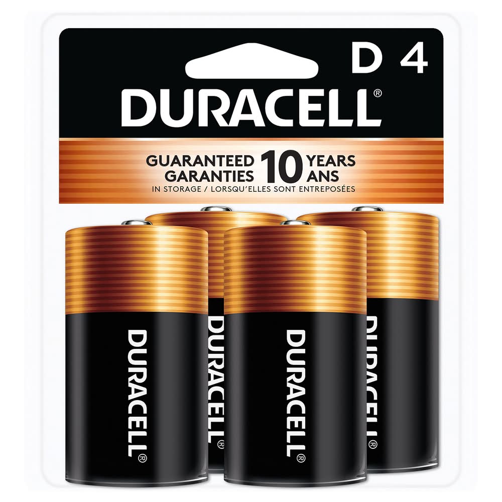 Duracell D Alkaline Batteries 1.5 V (4 ct)