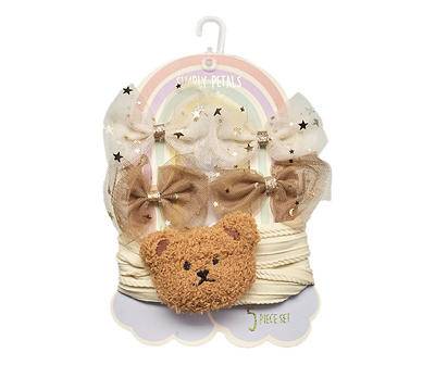 Simply Petals Infant Hair Bow & Bear Head Band Set (5 ct)