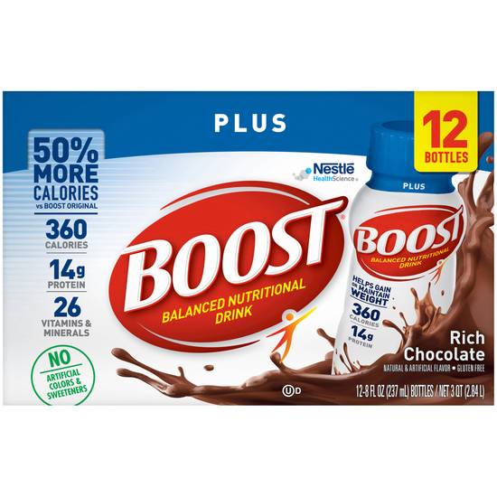 Boost Plus Ready-to-Drink Nutritional Drink - Rich Chocolate, 8 fl oz, 12 ct