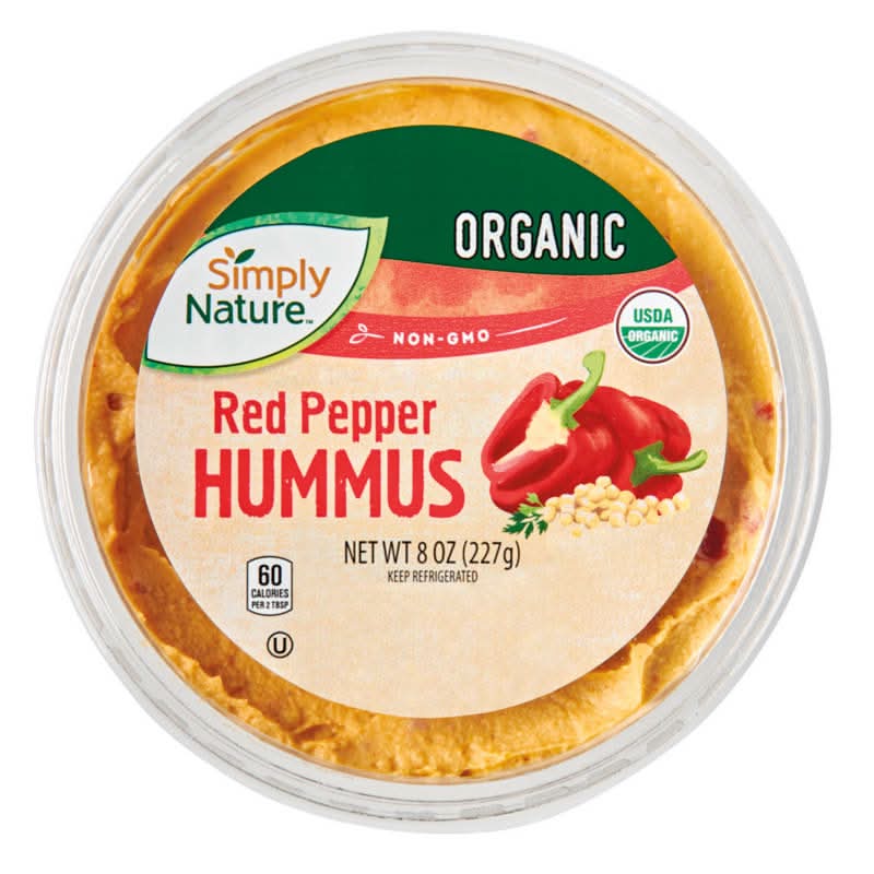 Simply Nature Organic Hummus, Red Pepper (8 oz)