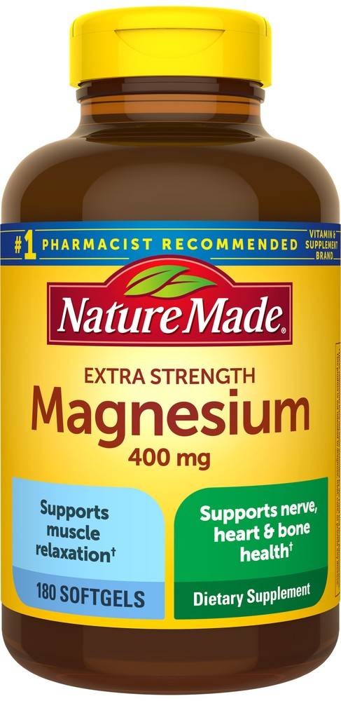 Nature Made Extra Strength Magnesium 400 mg Softgels (180 ct)