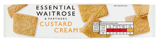 Essential Waitrose & Partners Custard Creams Sandwich Biscuits (150g)