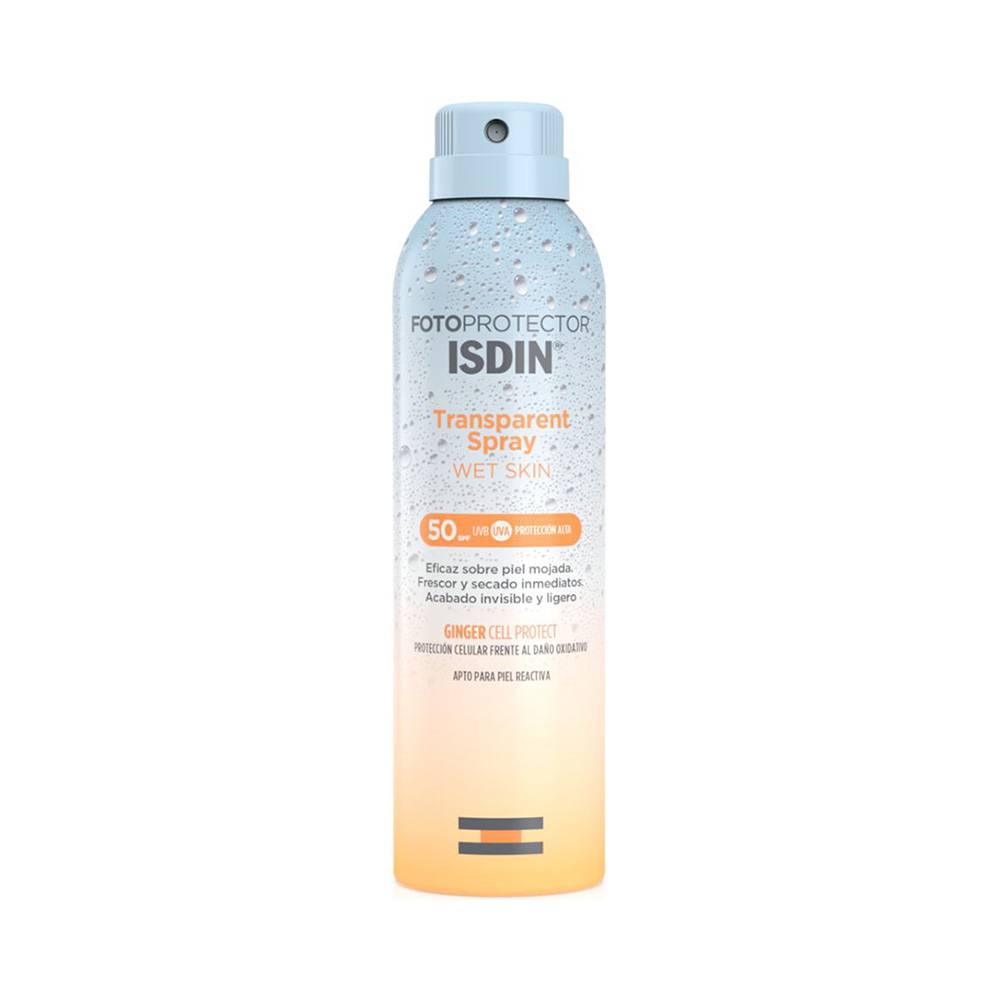 Isdin fotoprotector transparent wet skin fps 50+ (aerosol 250 ml)