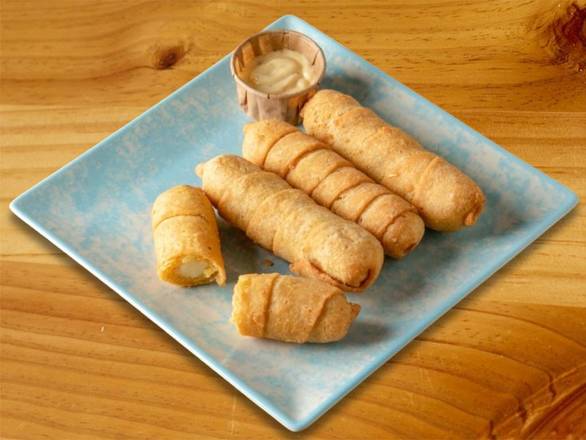 Tequeños de Queso  con Salsa mostaza y miel (4 uds)