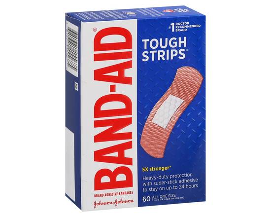 Band-Aid · Adhesive Bandages Tough Strips One Size (60 ct)