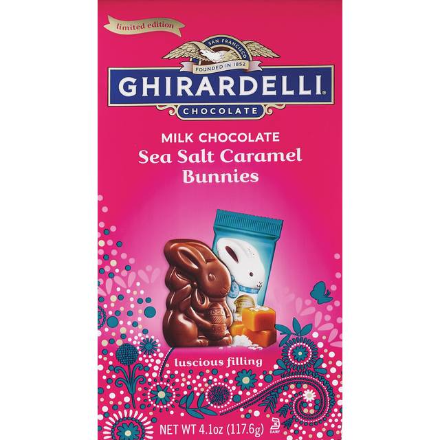 Ghirardelli Easter Milk Chocolate Sea Salt Caramel Bunnies (4.1 oz)