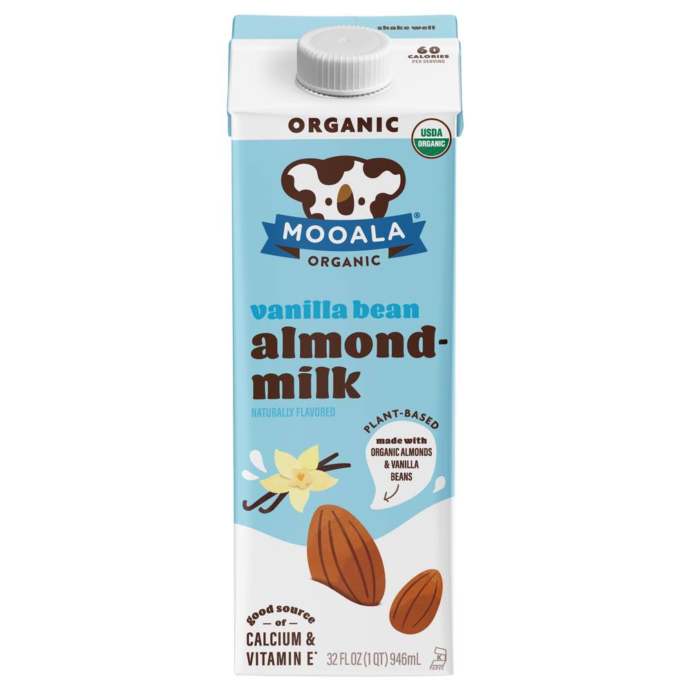 Mooala Plant Based Almondmilk, Vanilla Bean (33.8 fl oz)