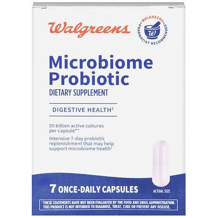 Walgreens Microbiome Probiotic Once-Daily Capsules (0.48 oz)