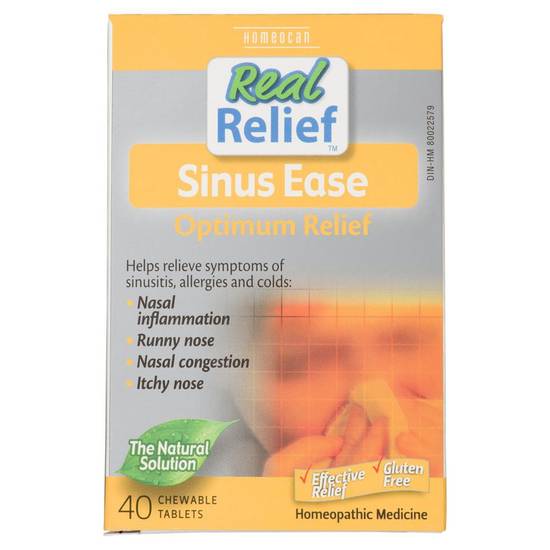 Homeocan Real Relief Sinus Ease (40 ea)