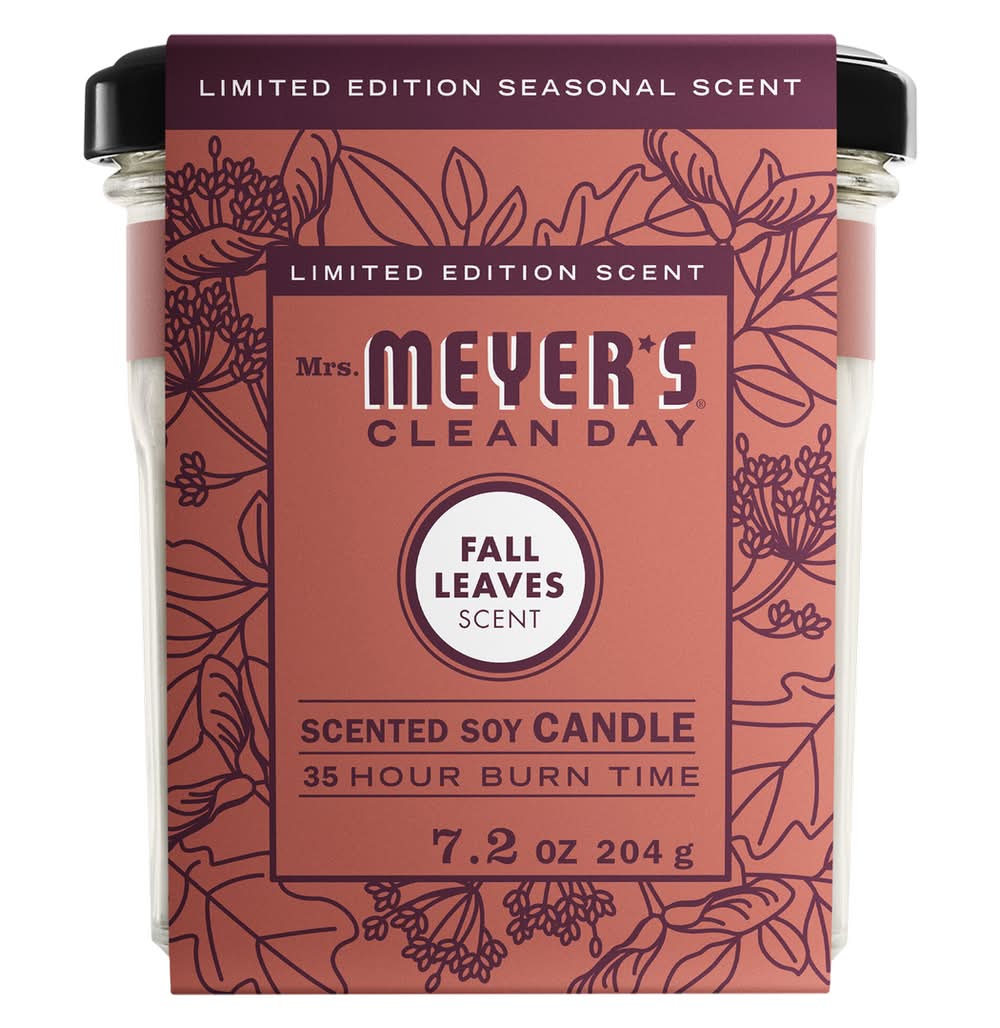 Mrs. Meyer's Clean Day Large Scented Soy Candle, Fall Leaves (7.2 oz)