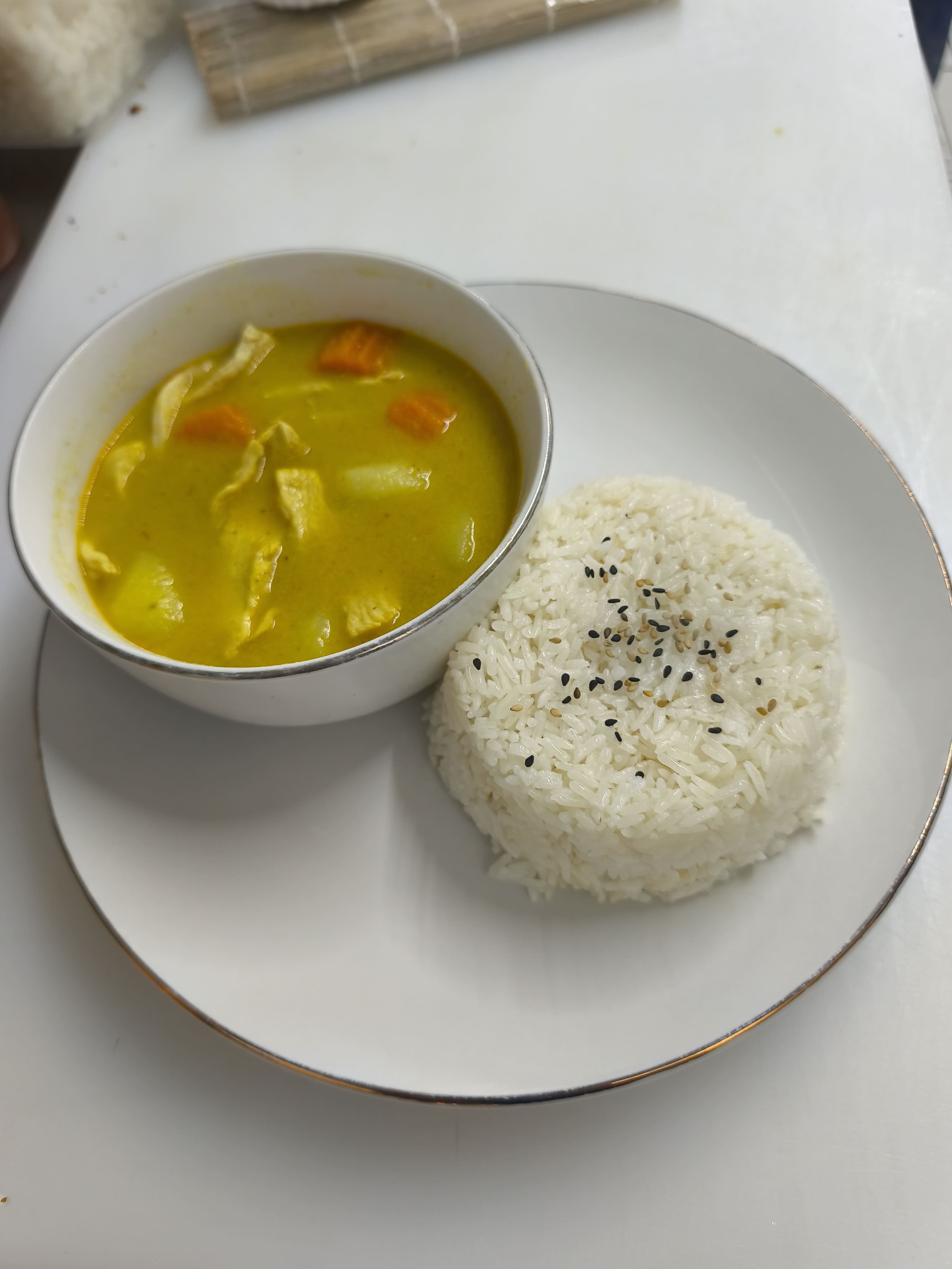 Riz Poulet Coco Curry