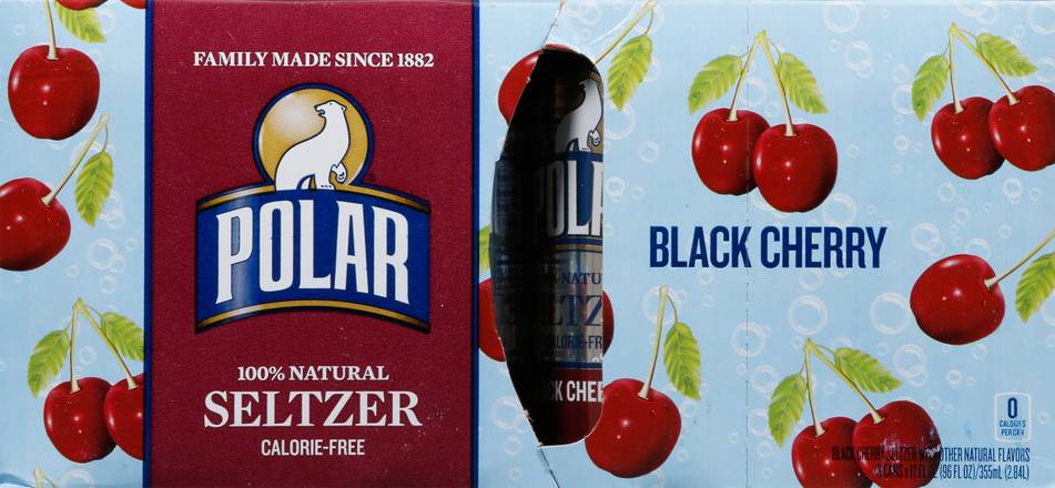 Polar 100% Natural Seltzer (8 pack, 12 fl oz) (black cherry )